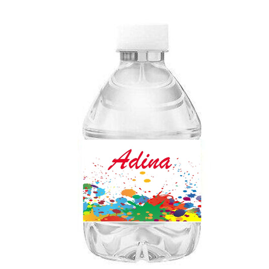 Paint Party Theme Personalized Water Bottle