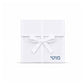 Cotton Upsherin Pouch with Herringbone Ribbon Tie, White