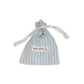 Blue Striped Cotton Canvas Drawstring Vachnacht Bag