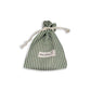 Green Striped Cotton Canvas Drawstring Vachnacht Bag