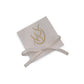 Suede pouch with bow on bottom