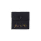 Elegant Personalized Black Suede Pouch, Custom Logo Available