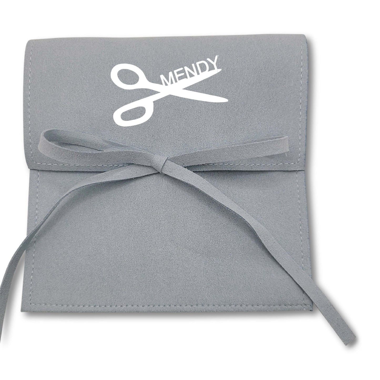 Microfiber Upsherin Pouch in light blue with Scissors Design, More colors available.