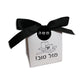 Bar Mitzvah Favor Box With Tefillin Design White & Black (Personalized Tag Available)