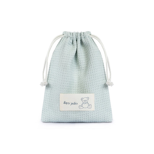 Light Blue Teddy Bear Design Waffle Weave Vachnacht Bag