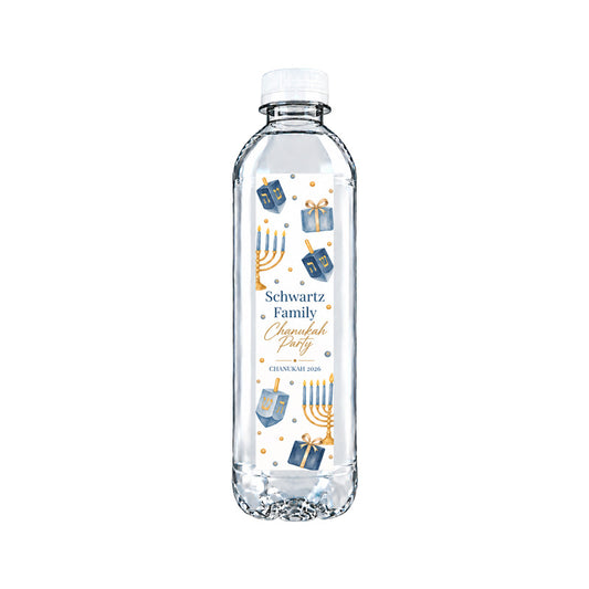 Chanukah Pattern Water Bottle