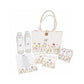 Wildflower Design White Tote Welcome Bag