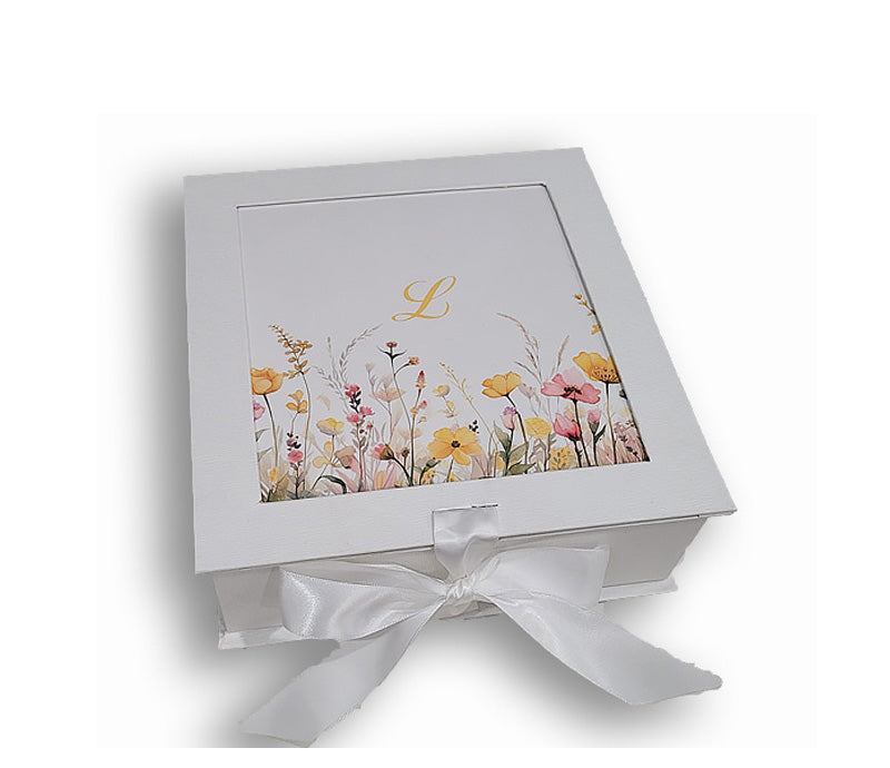 Yellow Wildflower Sectioned Ribbon Welcome Box