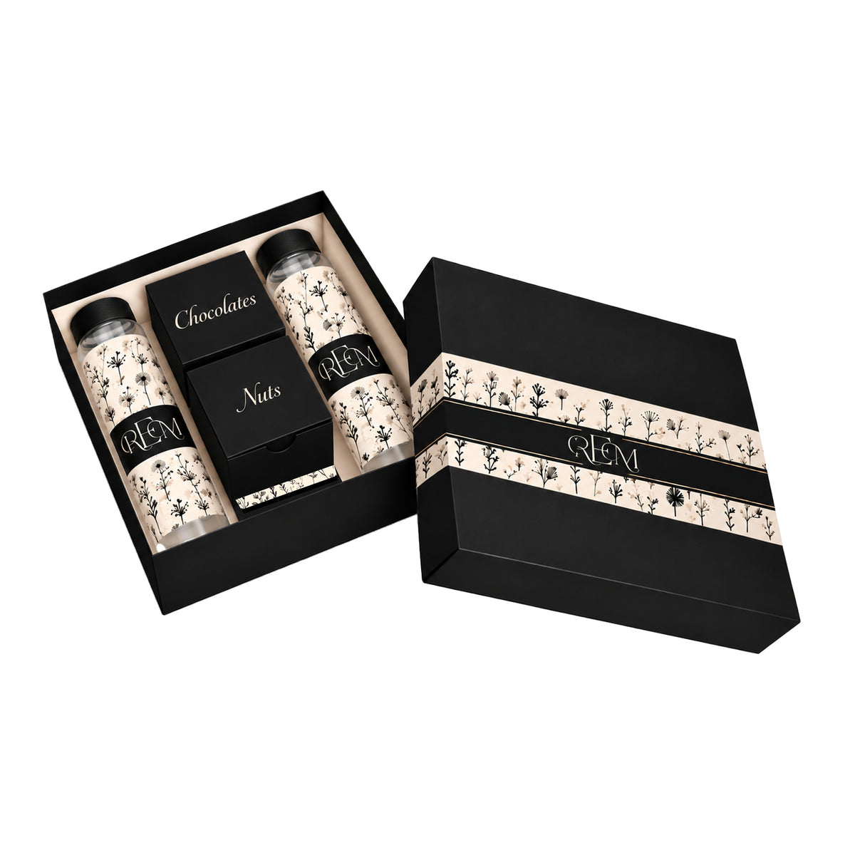 Black Floral Personalized Welcome Box