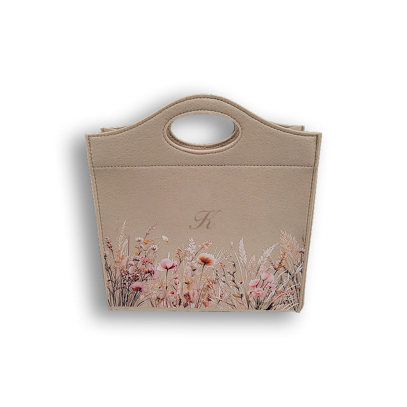 Felt Tote Bag Wildflower Design Welcome Bag