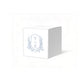 Crest Design Favor Box, 2 x 2 inches, Optional matching ribbon.