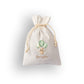Vintage White Cotton Bag With Beige Drawstring (Choice Of Designs)