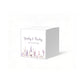 Lavender Design Favor Box, 2 x 2 inches, Optional matching ribbon.