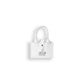 White Felt Mini Tote with Leaf Design