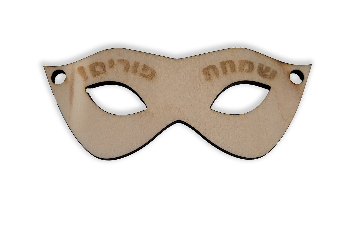 Wood Mask Simchas Purim Tags