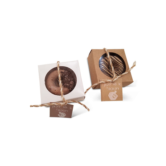 Mini Donut Favor Boxes with personalized tag and twine