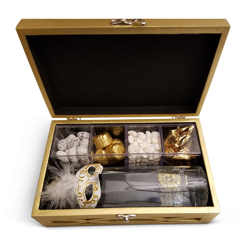 Mirrored Personalized Gift Box in White, Gold, or Champagne,  9.5" x  5.75" x 3.25"