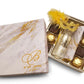 Gold Marble Design Monogrammed Purim Box