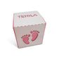 Personalized Baby Footprint Favor Box, (Additional Colors Available)