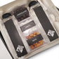 Black Box with White Monogrammed Wrap Welcome Box