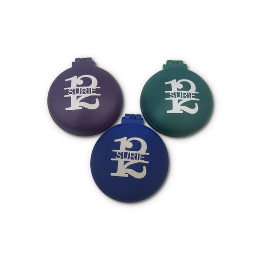 Personalized Pocket Mirror & Brush (Purple, Royal or Hunter Green) Can be customized.