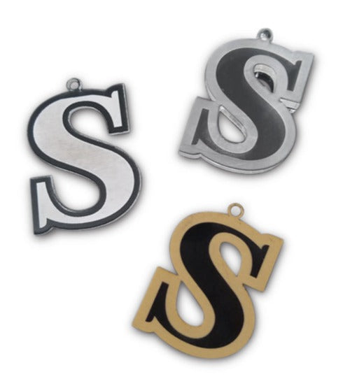 Acrylic Two Tone Initial Charms, Colors Available
