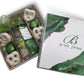 Green Agate Monogrammed Purim Box 4 Sizes Available