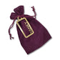 Purple Burlap Bag 5x7 with optional lasercut tag and cord  (Many designs to choose from)