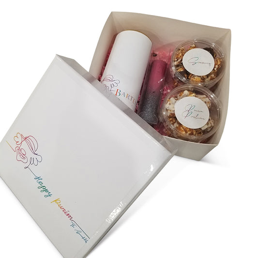 Clown Scribbles Purim Personalized Gift Box White (Some Assembly Required)