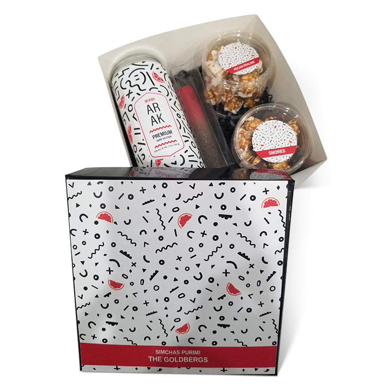 Scandinavian Doodle Design Personalized Gift Box Red (Some Assembly Required)