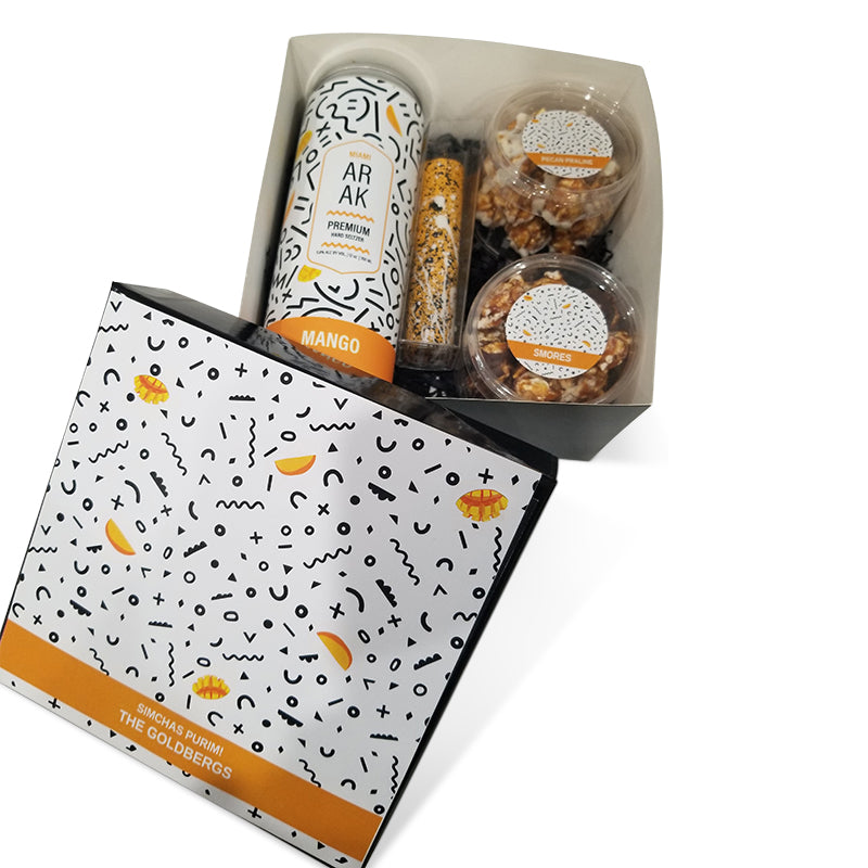 Scandinavian Doodle Design Gift Box Orange (Some Assembly Required)