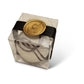 Monogrammed Wax Seal Favor Box with oreos and ribbon