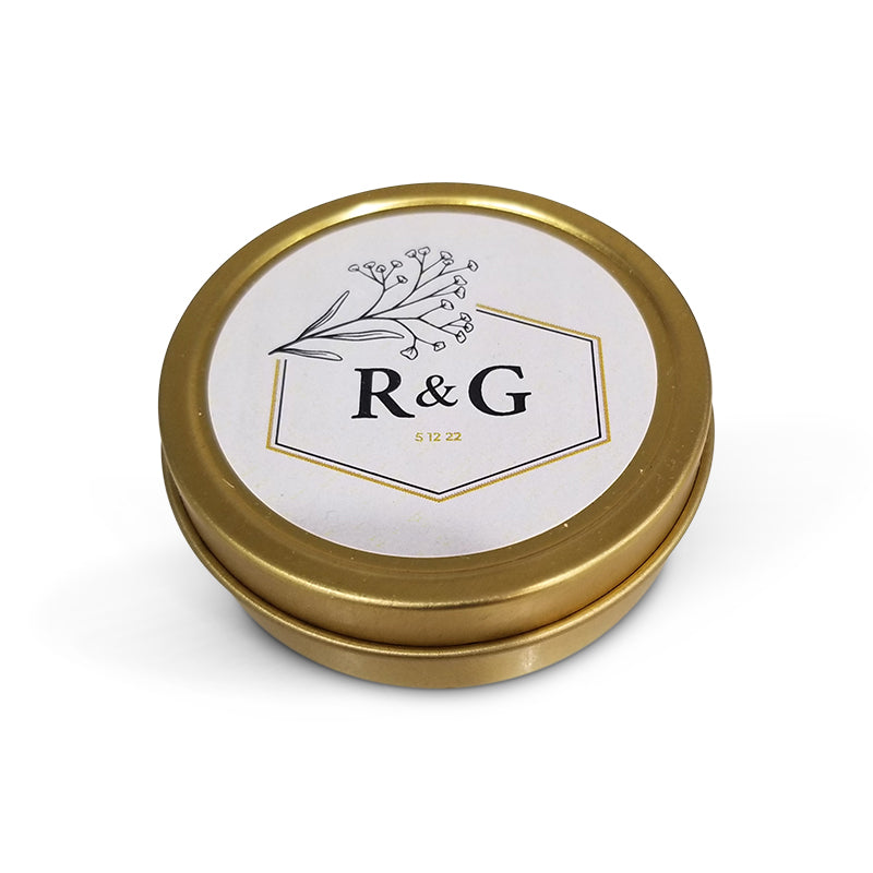 Round Mint Container Paper Gold Round Mint Tin with floral design (Contents not included) – It's a ...