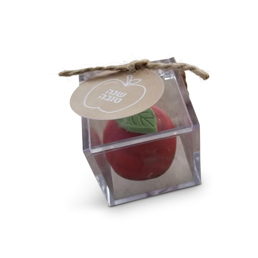 Acrylic Box with Apple Chocolate Truffle, Personalized Tag Available