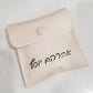 Elegant Personalized White Suede Pouch, Available in White Black & Cream