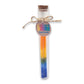Glass Tube with Colored Chanukah Candles, Tag & Twine included