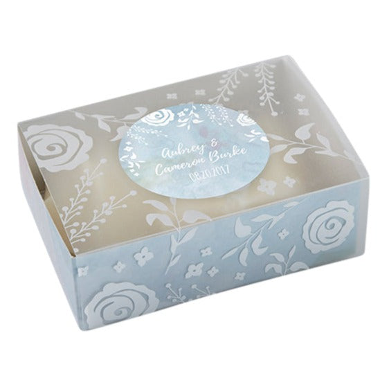 Watercolor Frosted Floral Slide Favor Box