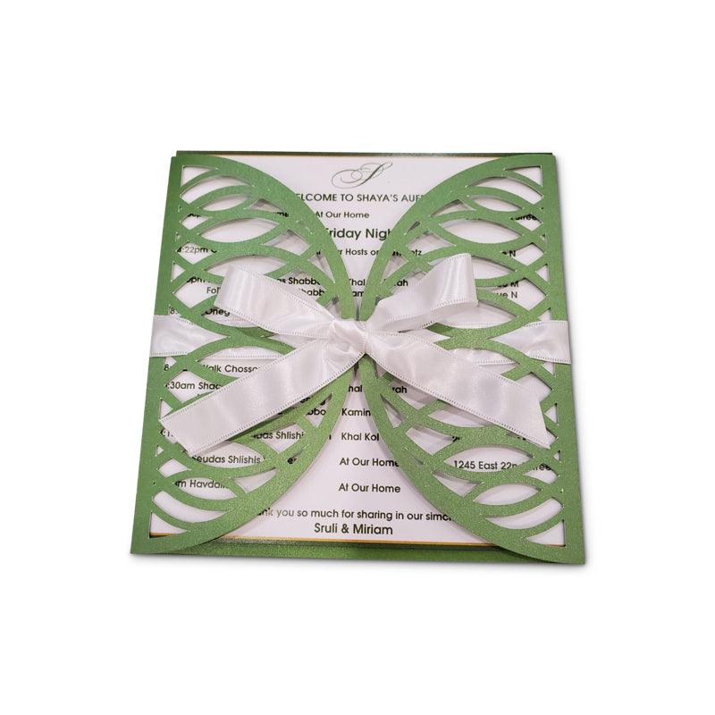Lasercut Menu Wrap, Also good for Itineraries or Benchers
