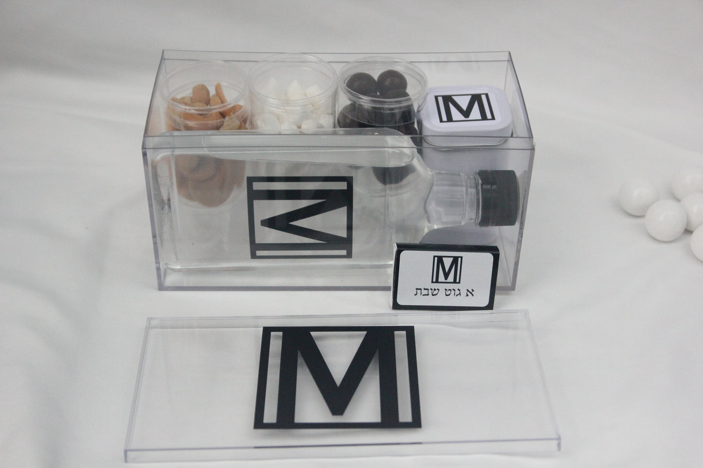 Personalized Acrylic Welcome Box with Square Lasercut Initial (Available in many colors)