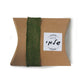 Kraft Upsherin Pillow Box with Label and Burlap Ribbon