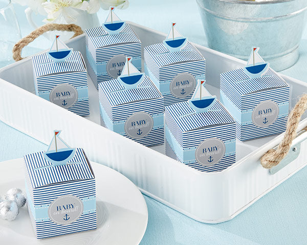 "Baby on Board!" Pop-Up Sailboat Favor Box (Label Not Included)
