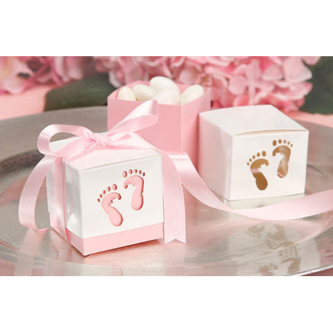 Baby Feet Favor Box Pink