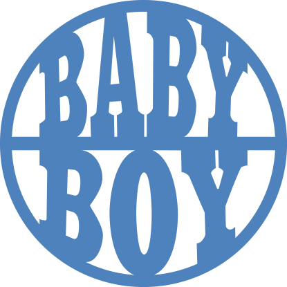 Baby Boy Lasercut Label