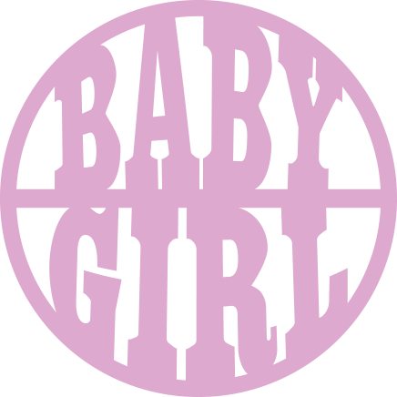 Baby Girl Lasercut Tag