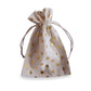 Cotton Bag with Metallic Gold Dots 3.5 x 5 & Optional Lasercut Tag