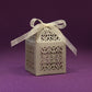 Filigree Favor Box, Available in Gold, Silver, or White