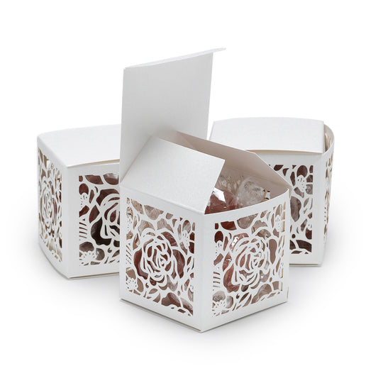 Rose Lasercut Favor Box (Personalization is available)
