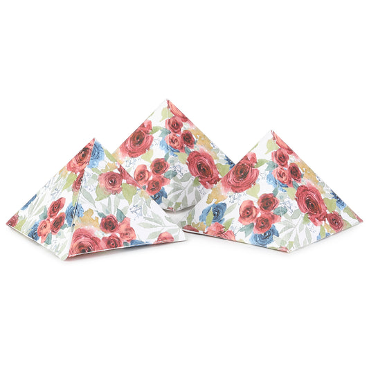 Floral - Pyramid Favor Box (Pack of 25)