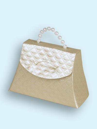 Grace Kelly Mini Purse with pearl handle. White or Champagne