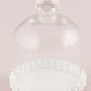 Miniature Glass Bell Jar With White Fluted Base